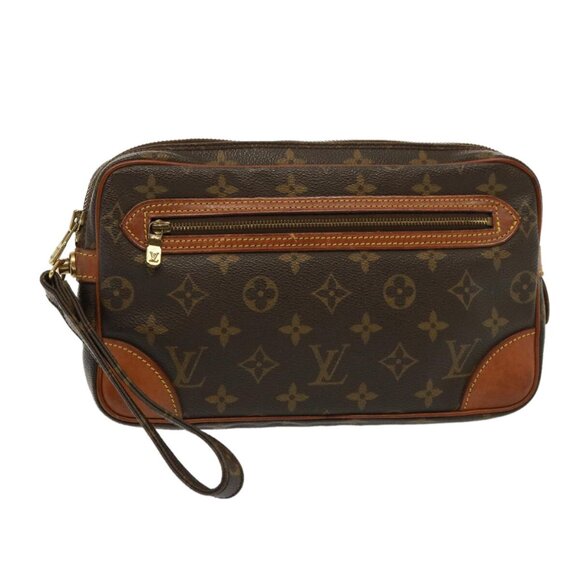 LOUIS VUITTON Monogram Marly Dragonne GM Clutch Bag M51825 LV Auth 79355 - Picture 1 of 14